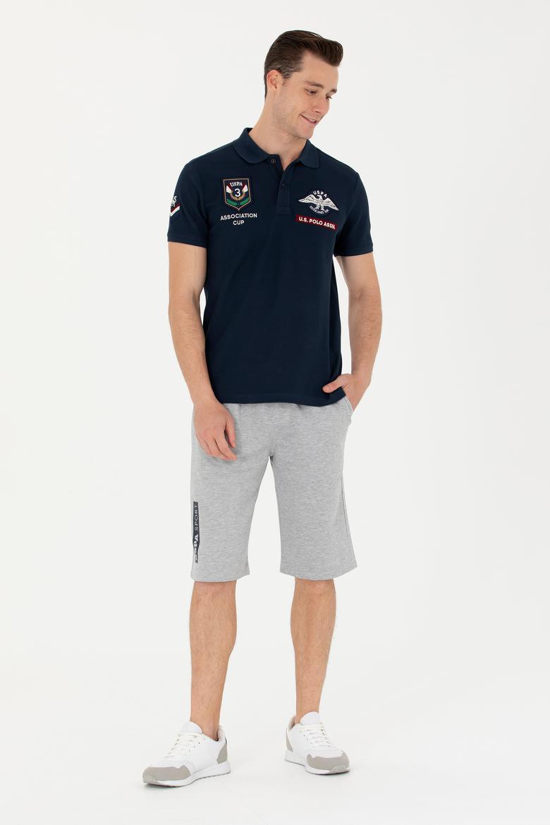 Erkek Gri Melanj Örme Şort - 50263433087