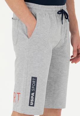 Erkek Gri Melanj Örme Şort - 50263433087