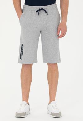 Erkek Gri Melanj Örme Şort - 50263433087