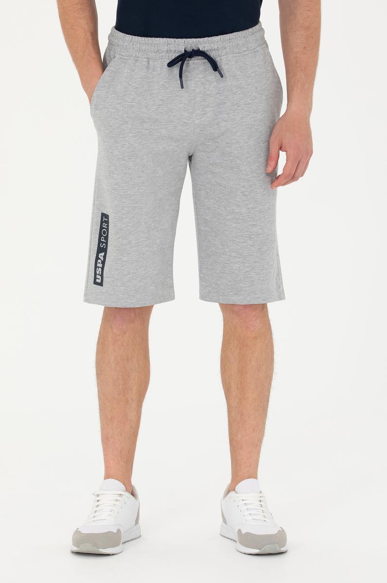 Erkek Gri Melanj Örme Şort