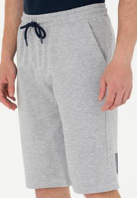 Erkek Gri Melanj Örme Şort - 50263433087