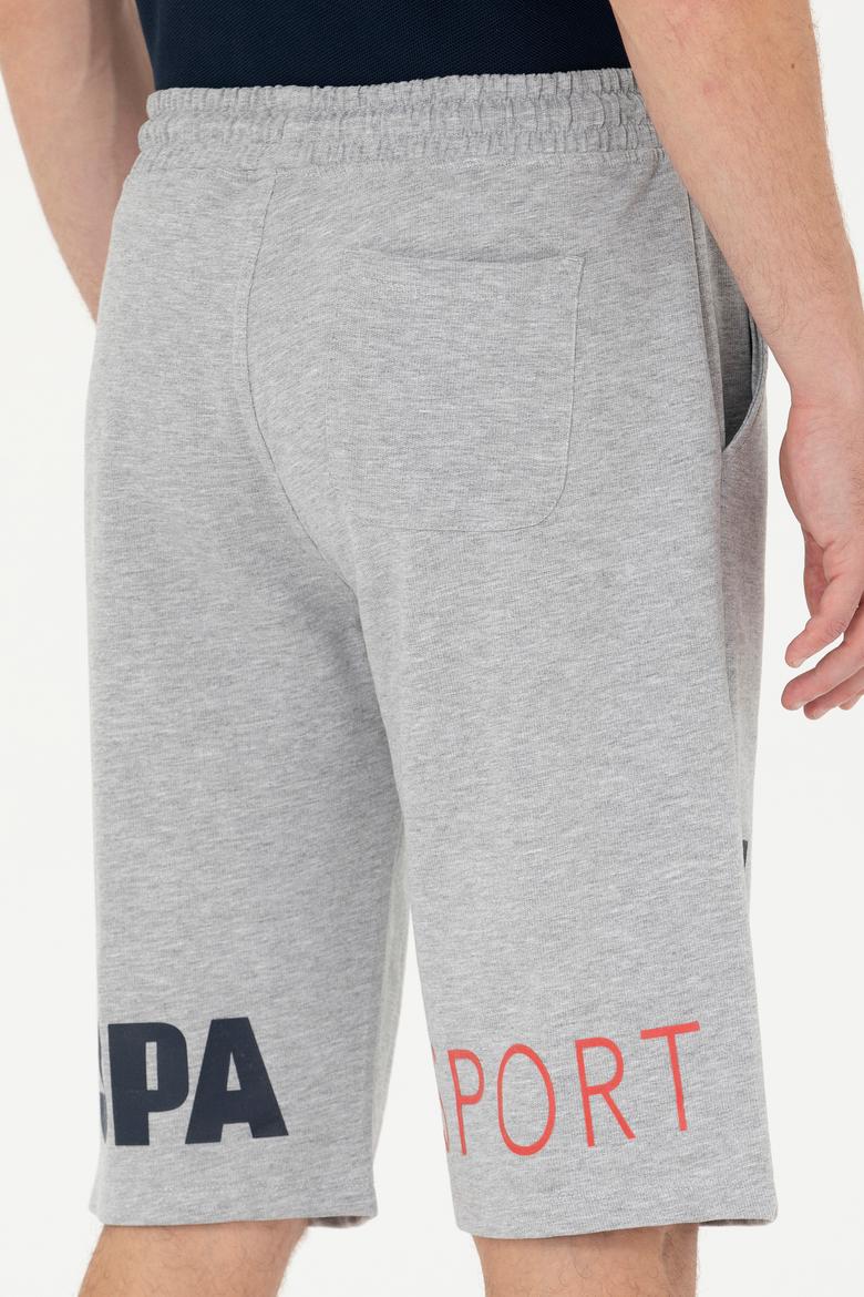 Erkek Gri Melanj Örme Şort - 50263433087