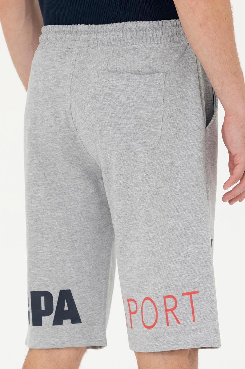 Erkek Gri Melanj Örme Şort