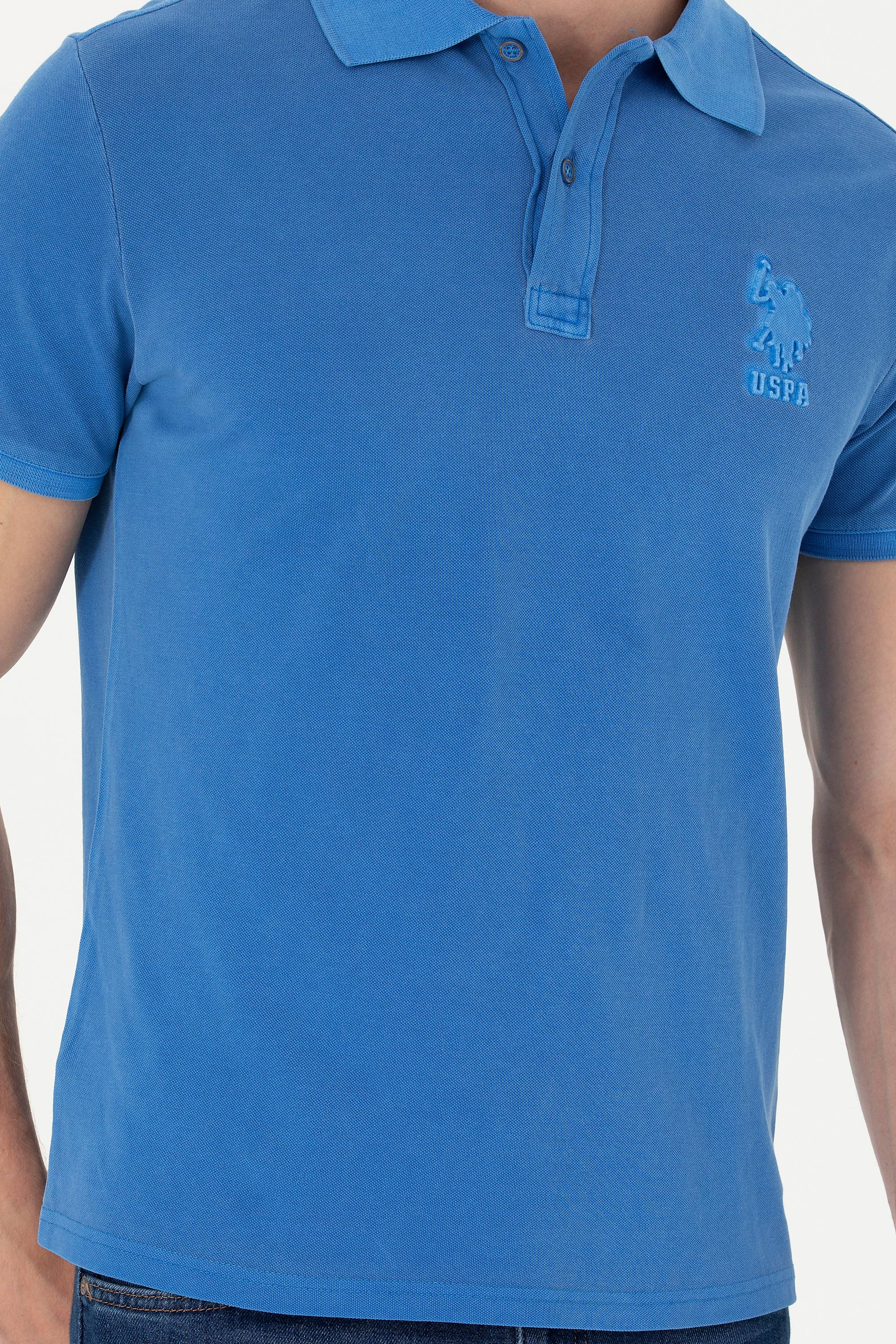 Erkek Saks Basic Tişört - Image 6