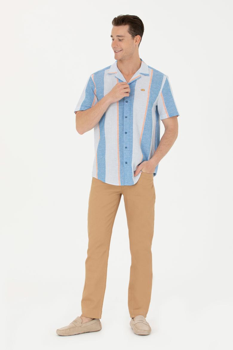 Erkek Saks Kısa Kollu Gömlek - 50263670017