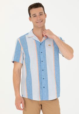 Erkek Saks Kısa Kollu Gömlek - 50263670017