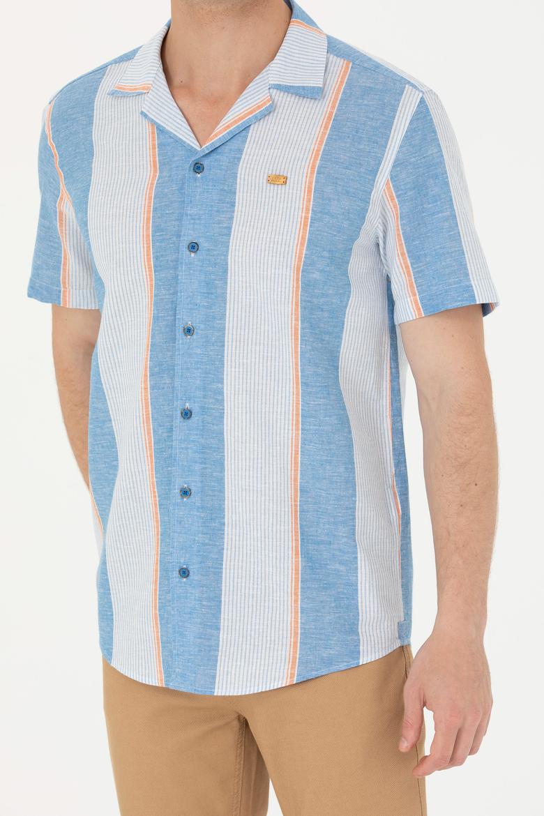 Erkek Saks Kısa Kollu Gömlek - 50263670017