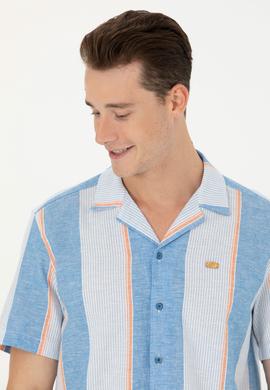 Erkek Saks Kısa Kollu Gömlek - 50263670017