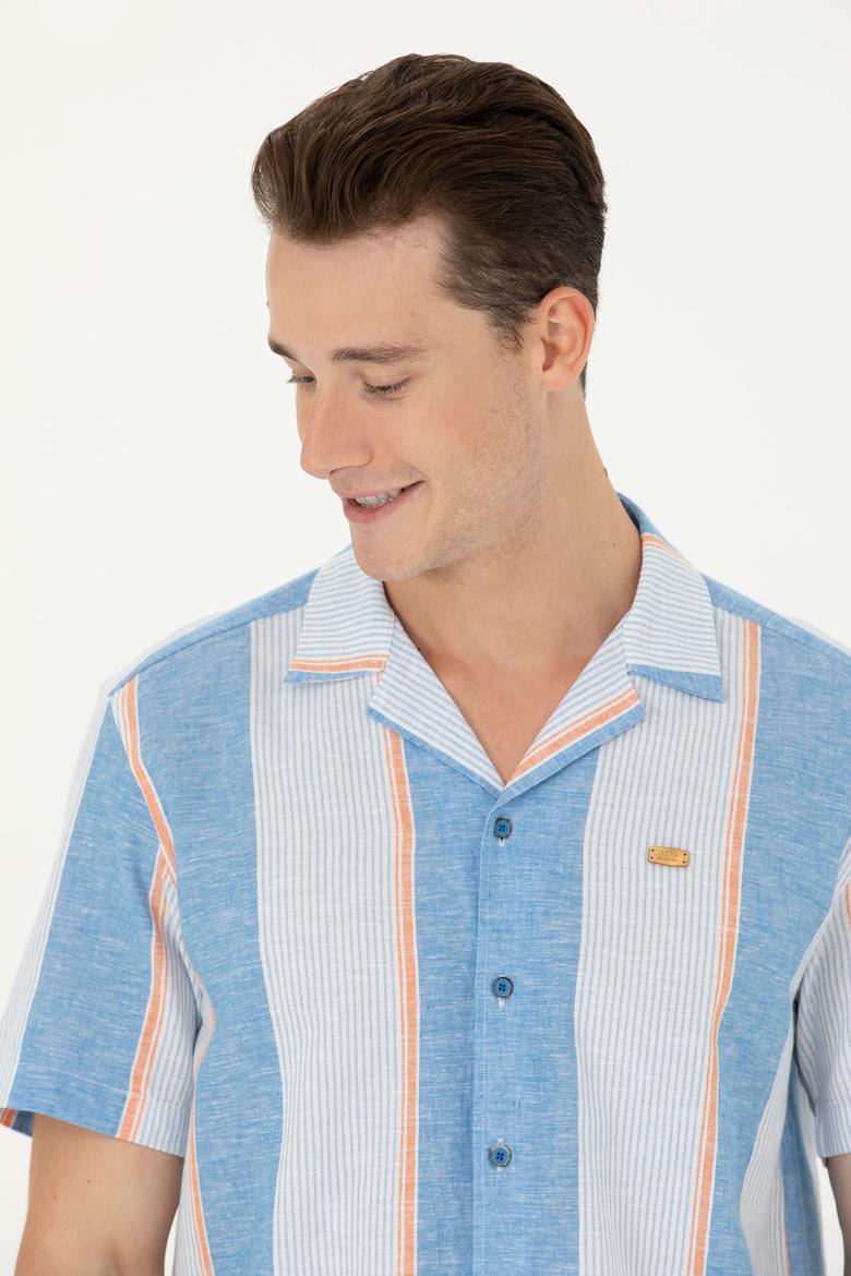 Erkek Saks Kısa Kollu Gömlek - 50263670017