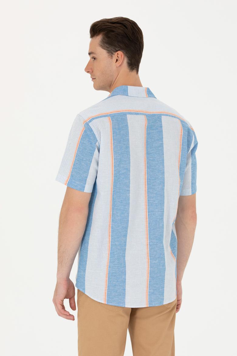 Erkek Saks Kısa Kollu Gömlek - 50263670017