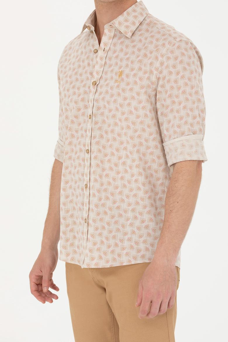 Erkek Camel Uzun Kollu Gömlek - 50263880006