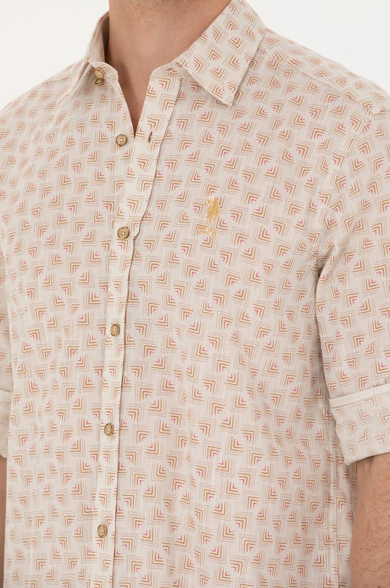 Erkek Camel Uzun Kollu Gömlek