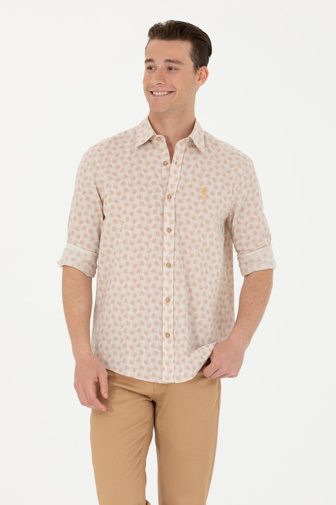 Erkek Camel Uzun Kollu Gömlek