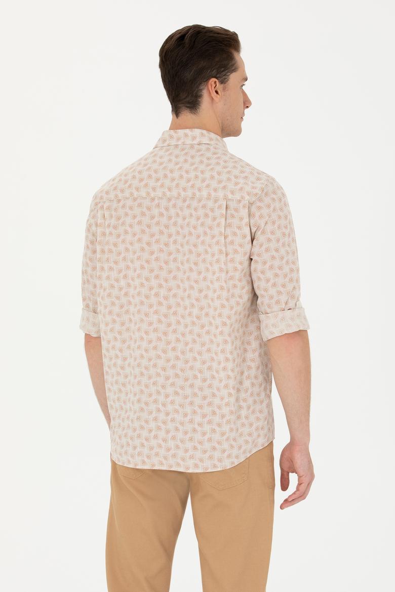 Erkek Camel Uzun Kollu Gömlek - 50263880006