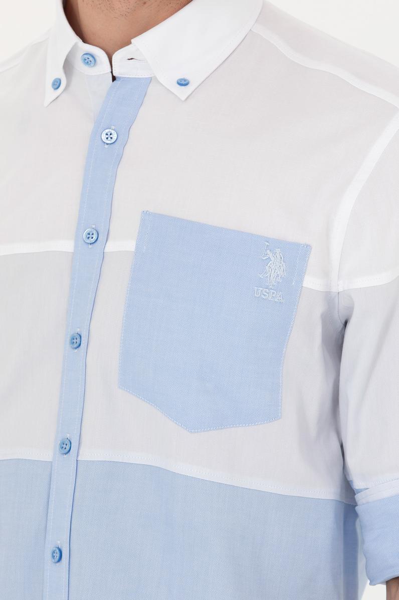 Erkek Mavi Uzun Kollu Gömlek