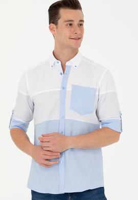 Erkek Mavi Uzun Kollu Gömlek - 50264102024