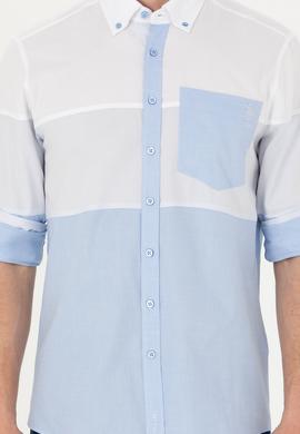 Erkek Mavi Uzun Kollu Gömlek - 50264102024