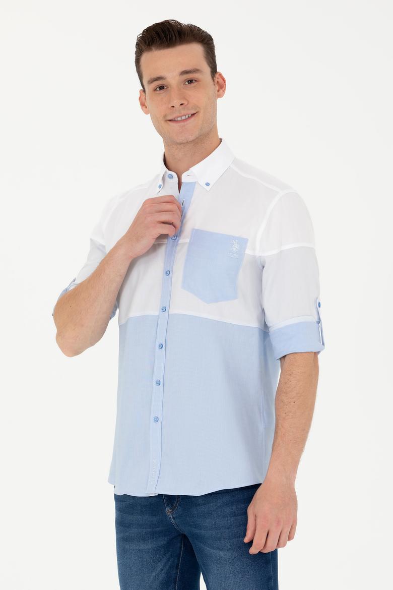 Erkek Mavi Uzun Kollu Gömlek - 50264102024
