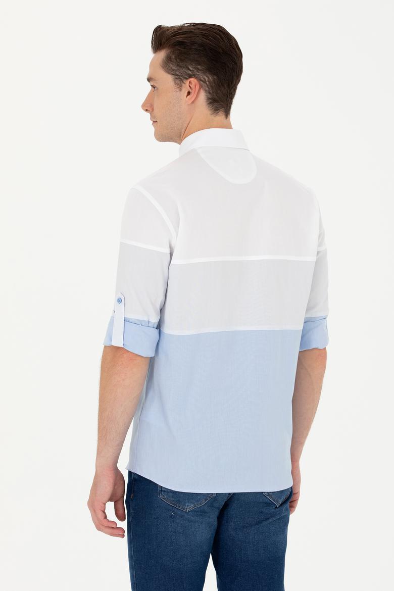 Erkek Mavi Uzun Kollu Gömlek - 50264102024