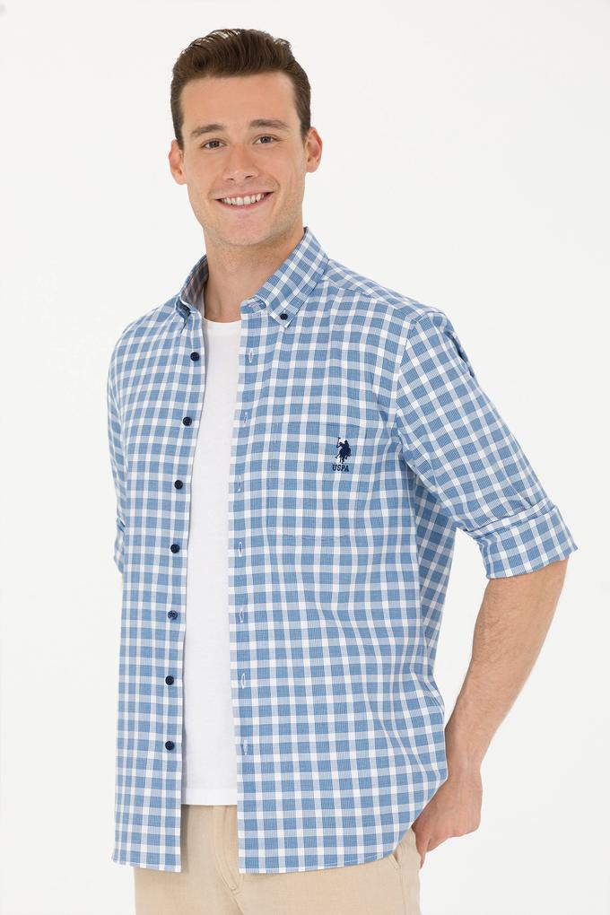 Erkek Lacivert Uzun Kollu Gömlek