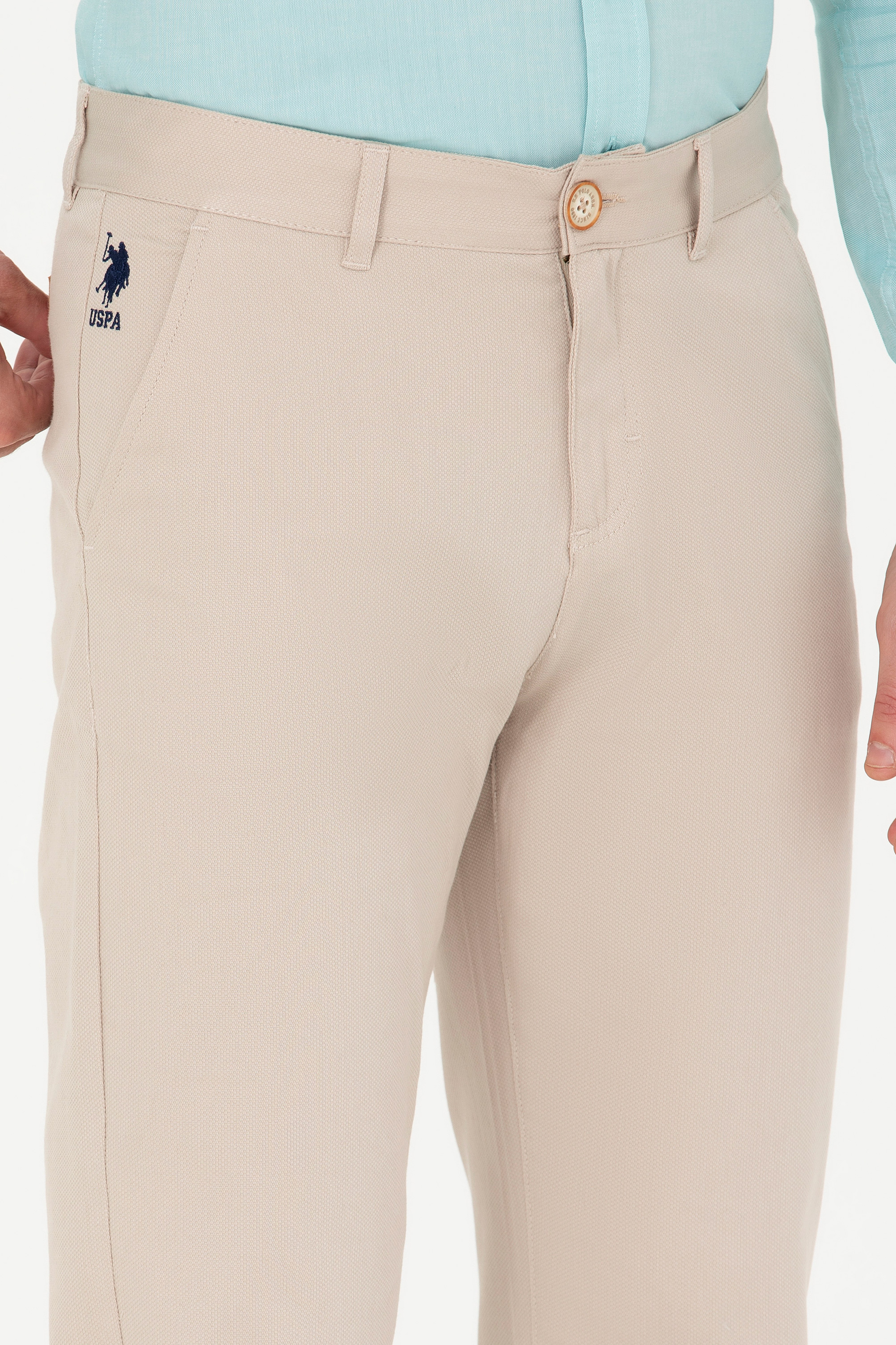 Erkek Regular Fit Taş Kanvas / Chino Pantolon - Image 5