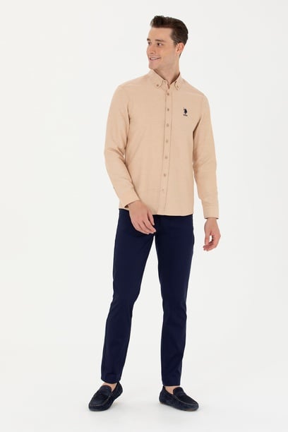 Erkek Slim Fit Lacivert Kanvas / Chino Pantolon
