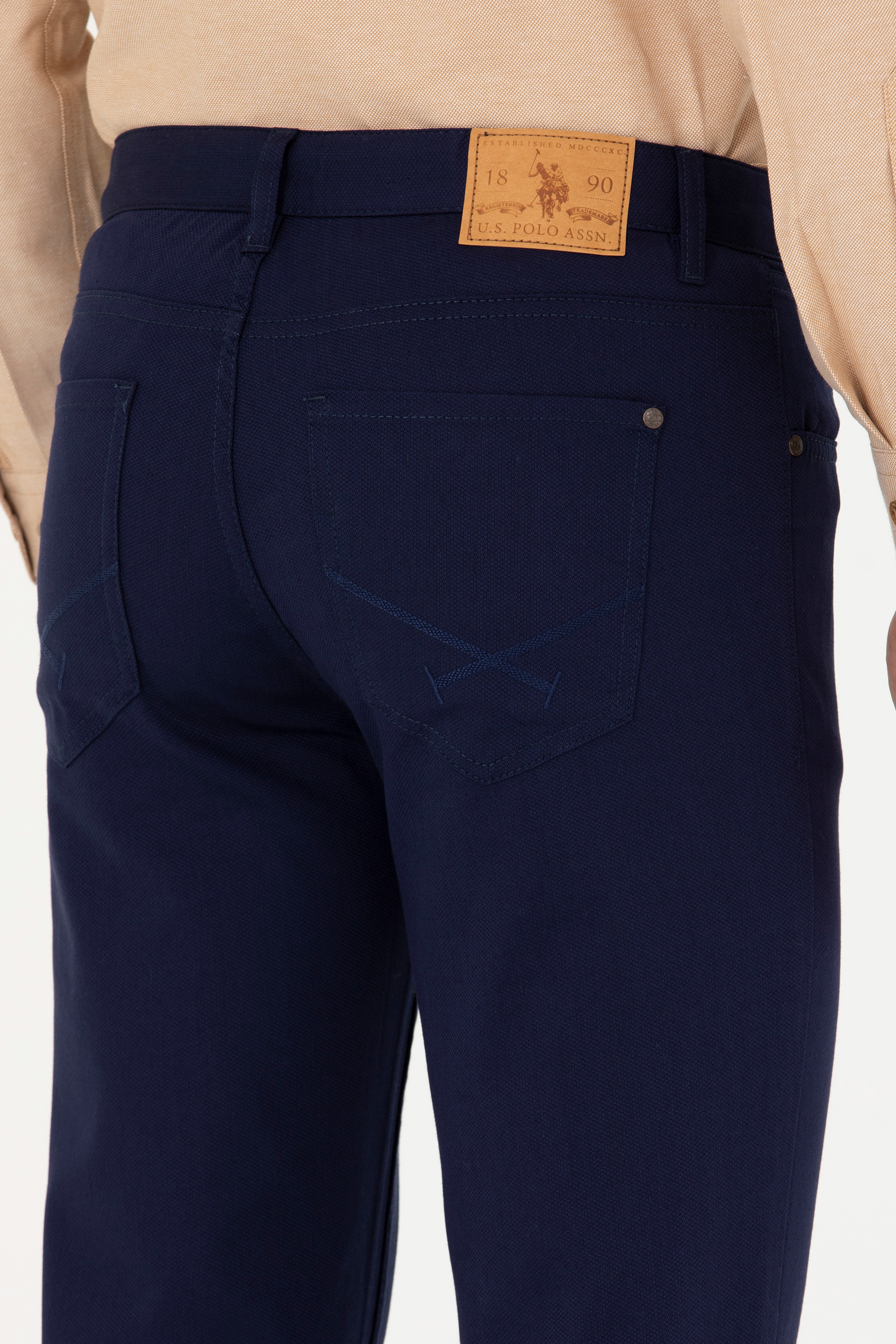Erkek Slim Fit Lacivert Kanvas / Chino Pantolon - Image 7