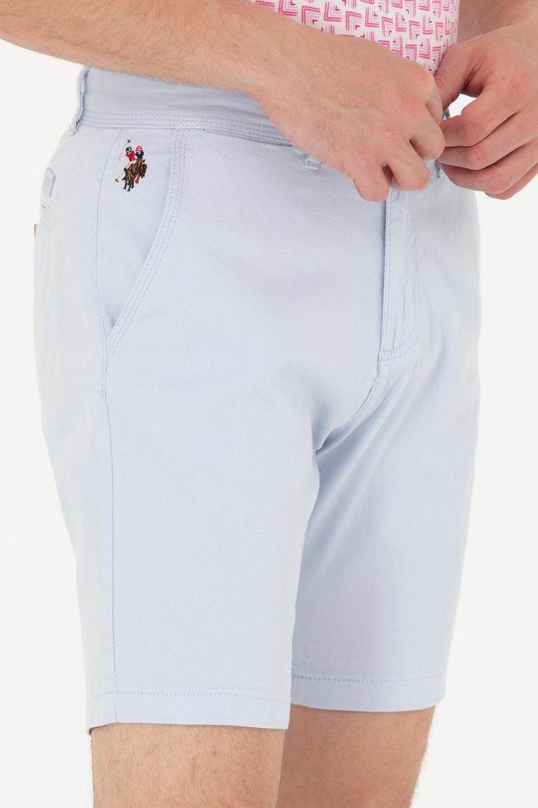 Erkek Açık Mavi Dokuma Şort - 50266070116