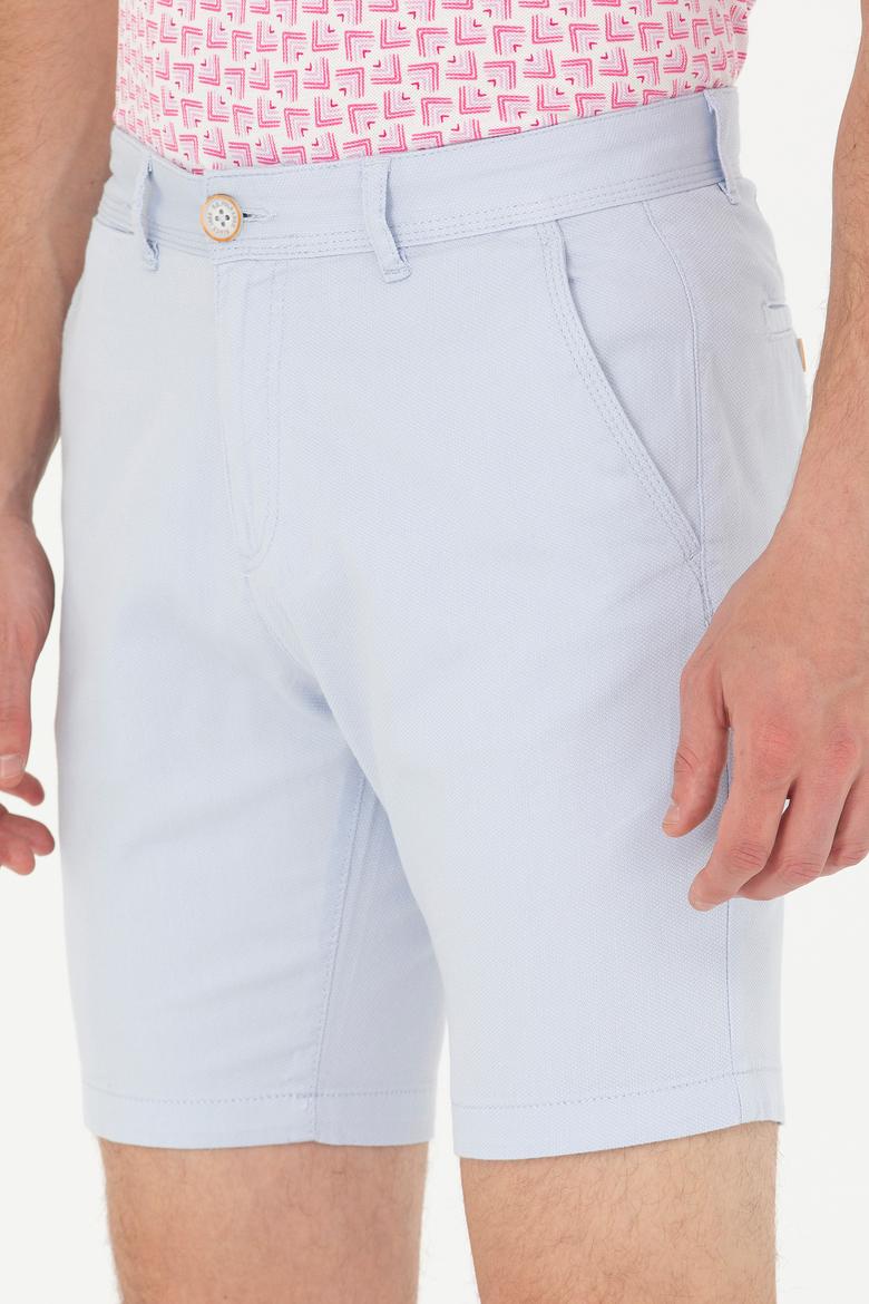 Erkek Açık Mavi Dokuma Şort - 50266070116