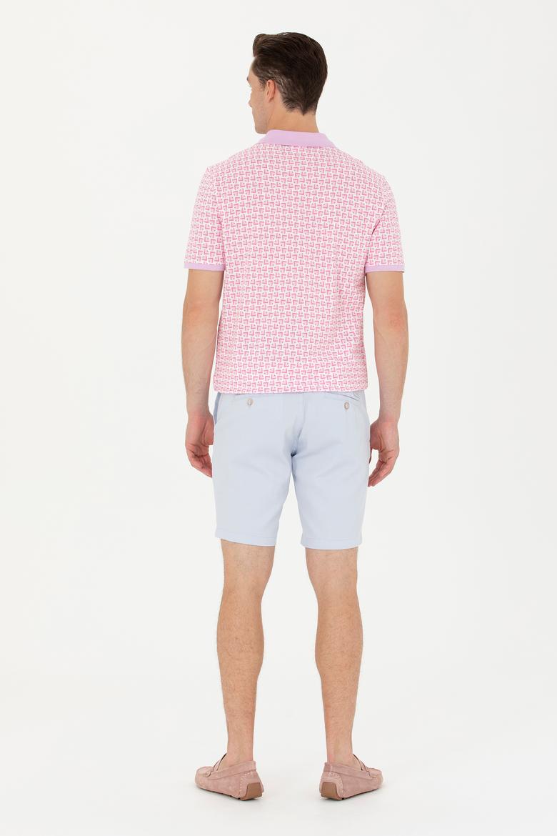 Erkek Açık Mavi Dokuma Şort - 50266070116