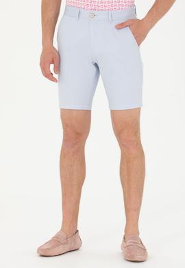 Erkek Açık Mavi Dokuma Şort - 50266070116