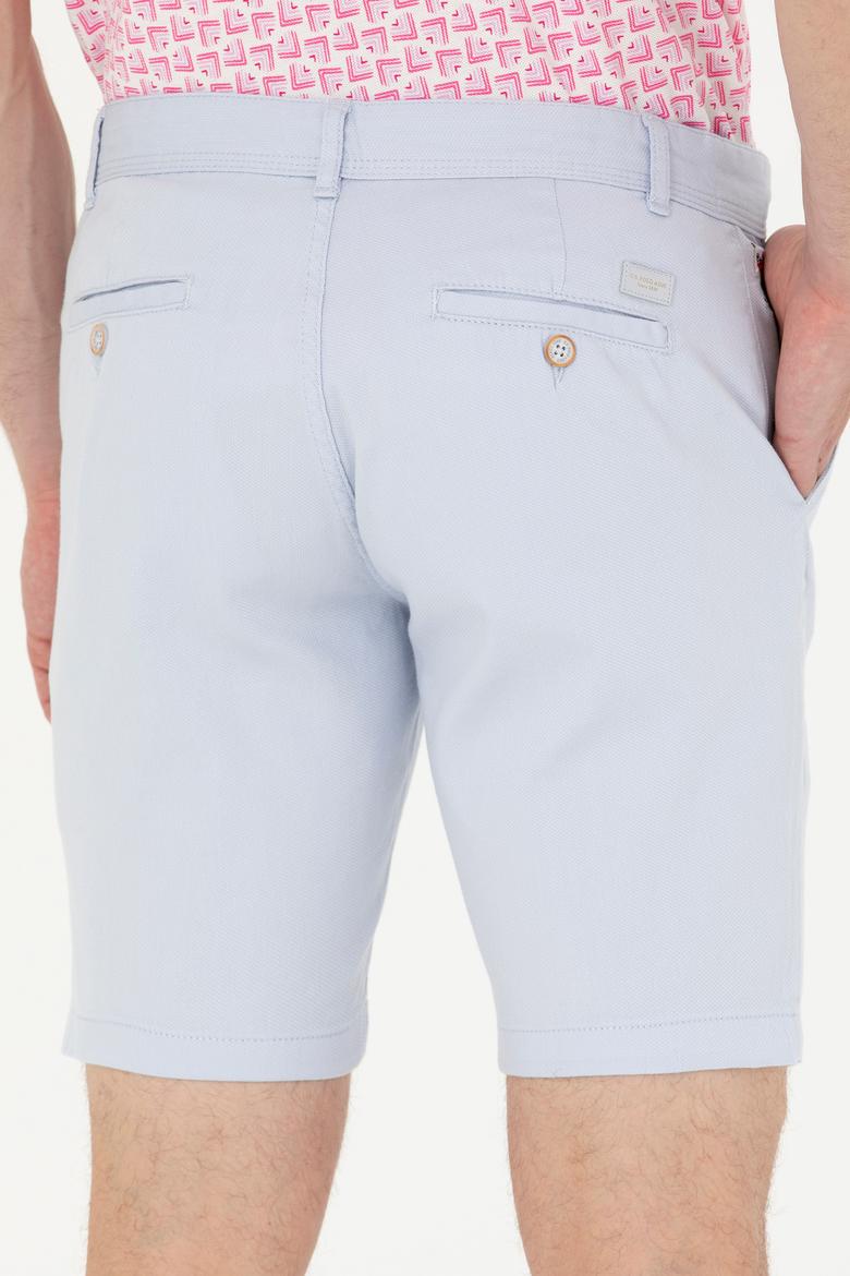 Erkek Açık Mavi Dokuma Şort - 50266070116