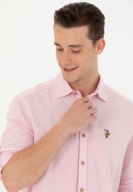 Erkek Pudra Uzun Kollu Basic Gömlek - 50262880060