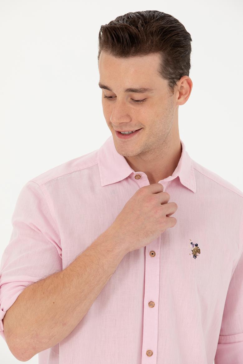 Erkek Pudra Uzun Kollu Basic Gömlek - 50262880060