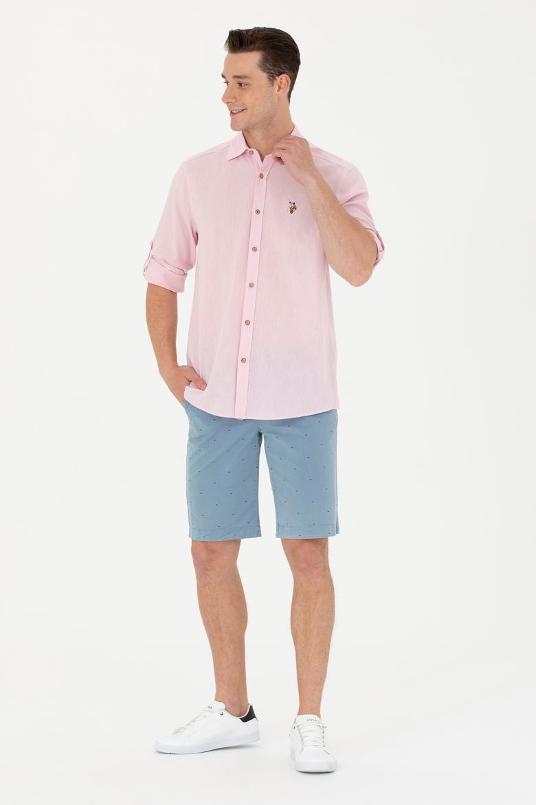 Erkek Pudra Uzun Kollu Basic Gömlek - 50262880060