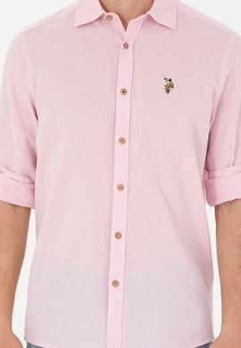 Erkek Pudra Uzun Kollu Basic Gömlek - 50262880060