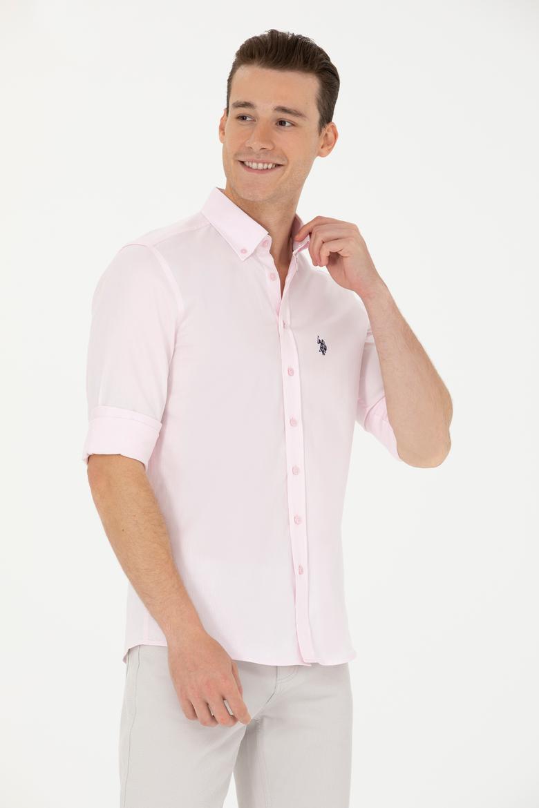 Erkek Manolya Uzun Kollu Basic Gömlek