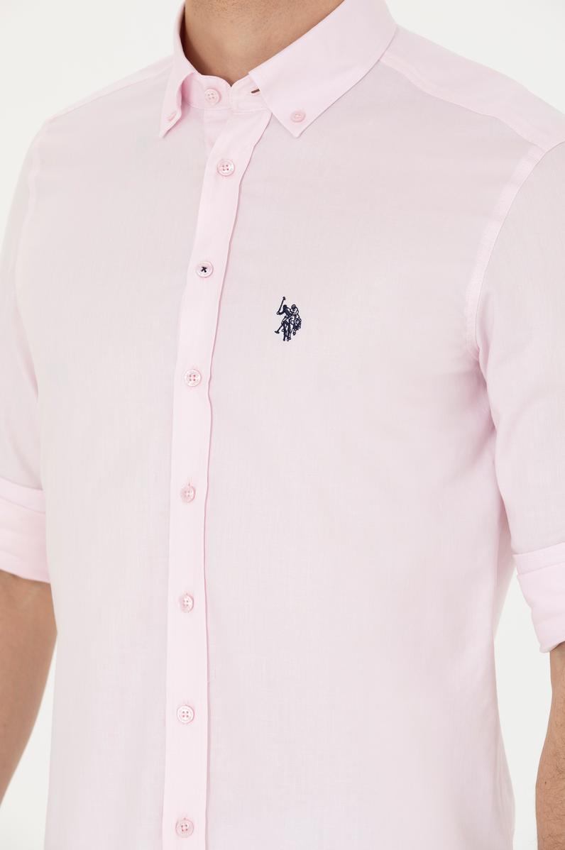 Erkek Manolya Uzun Kollu Basic Gömlek