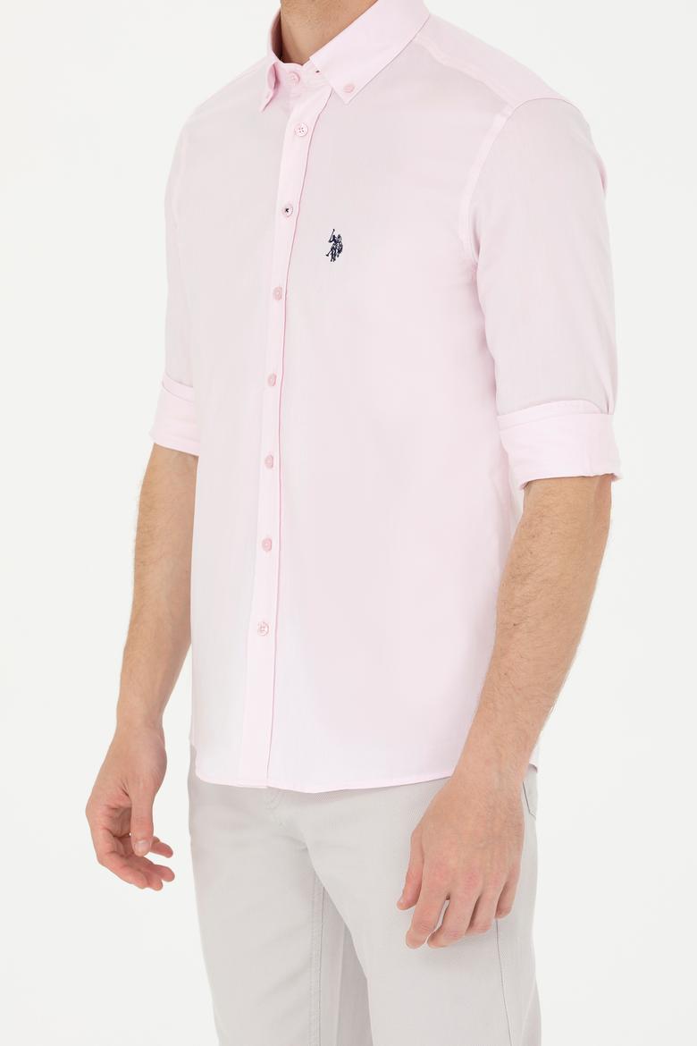 Erkek Manolya Uzun Kollu Basic Gömlek - 50263025096