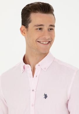 Erkek Manolya Uzun Kollu Basic Gömlek - 50263025096