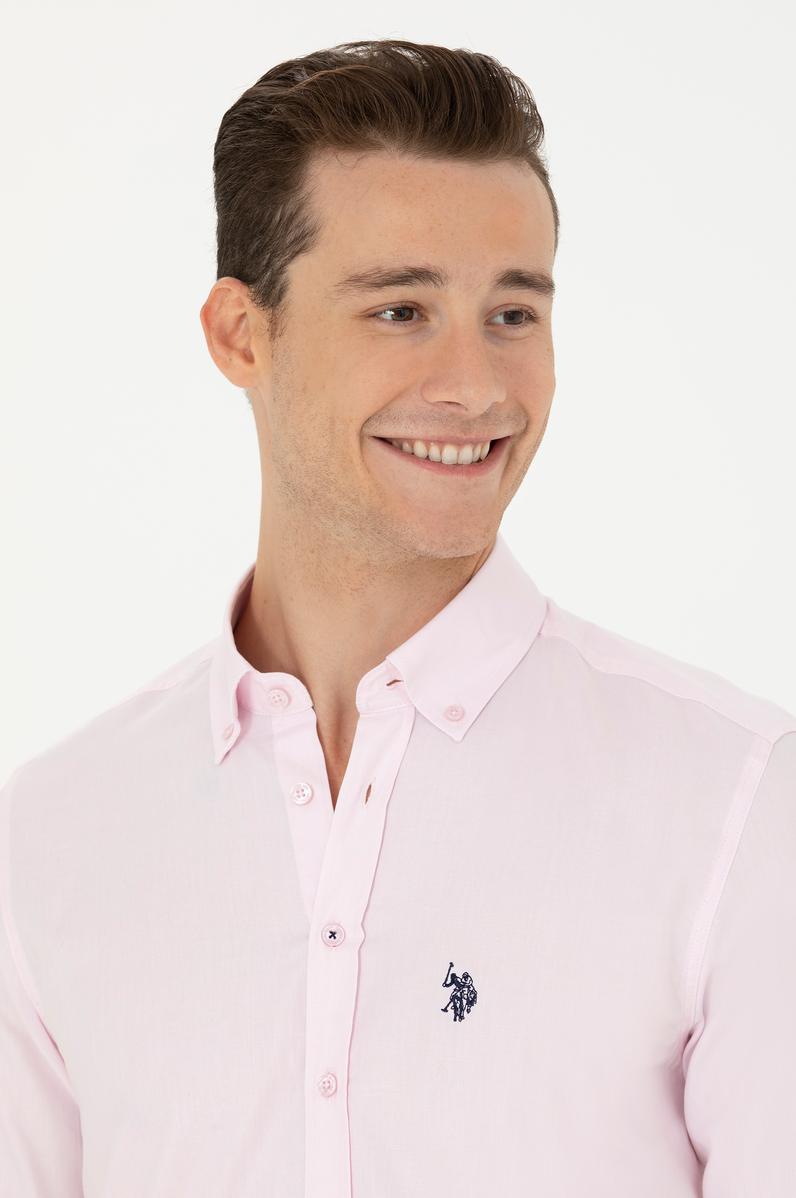 Erkek Manolya Uzun Kollu Basic Gömlek