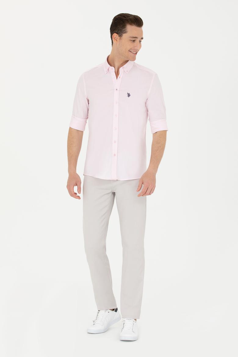 Erkek Manolya Uzun Kollu Basic Gömlek - 50263025096