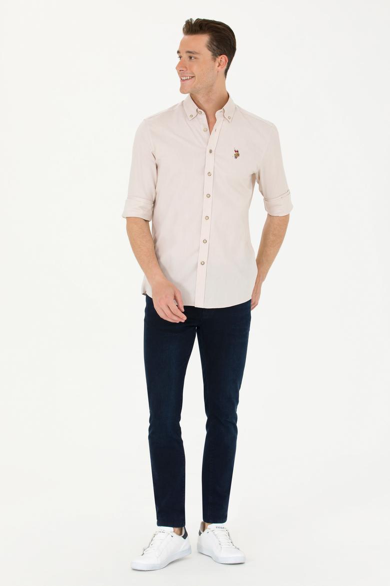 Erkek Taş Uzun Kollu Basic Gömlek - 50263100042