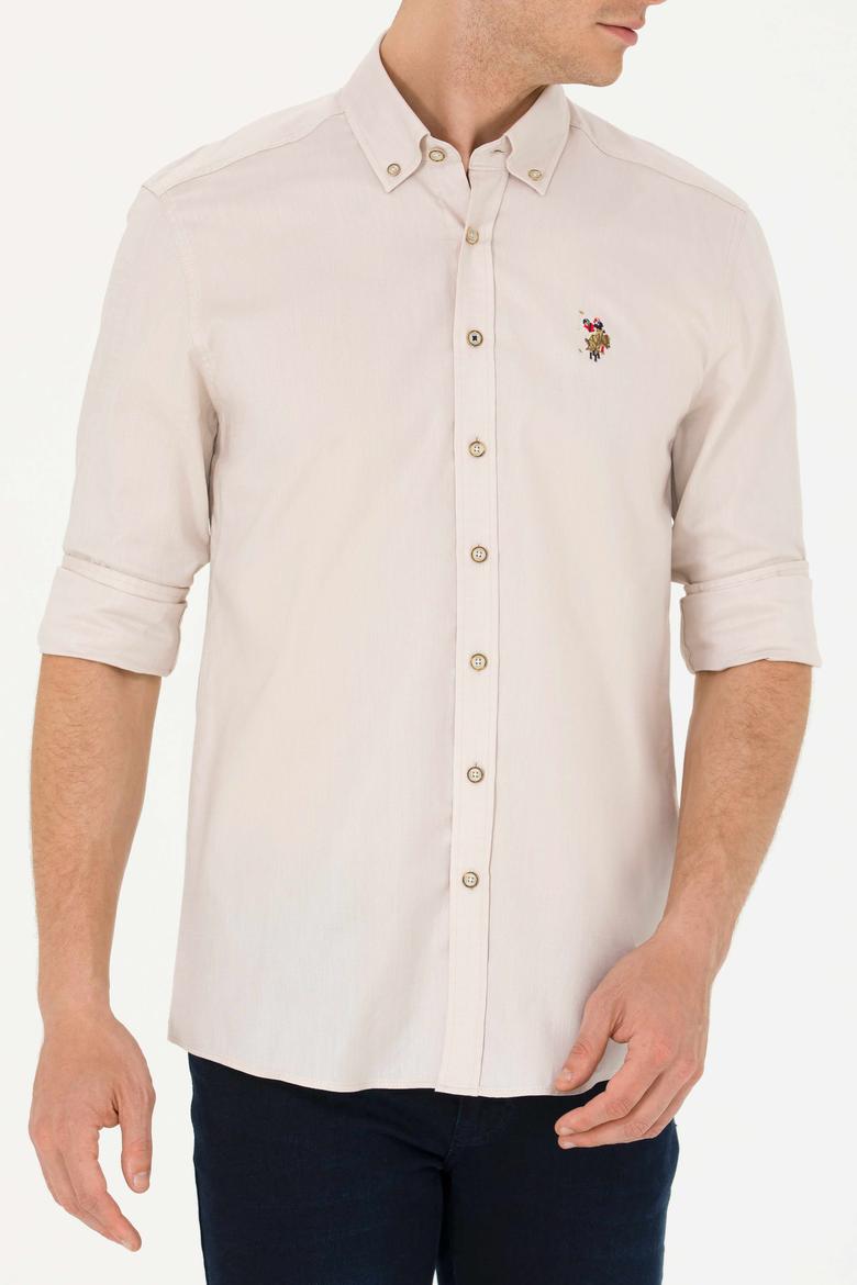 Erkek Taş Uzun Kollu Basic Gömlek - 50263100042