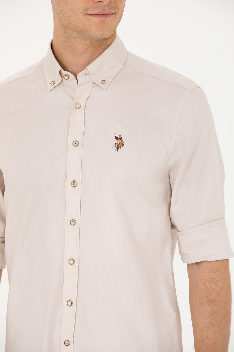 Erkek Taş Uzun Kollu Basic Gömlek - 50263100042