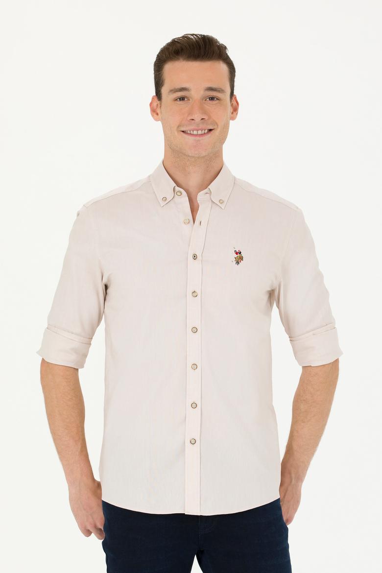 Erkek Taş Uzun Kollu Basic Gömlek - 50263100042