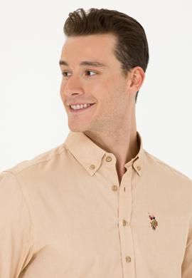 Erkek Camel Uzun Kollu Basic Gömlek - 50263100033