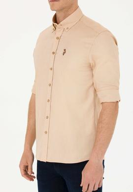 Erkek Camel Uzun Kollu Basic Gömlek - 50263100033