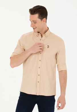 Erkek Camel Uzun Kollu Basic Gömlek - 50263100033