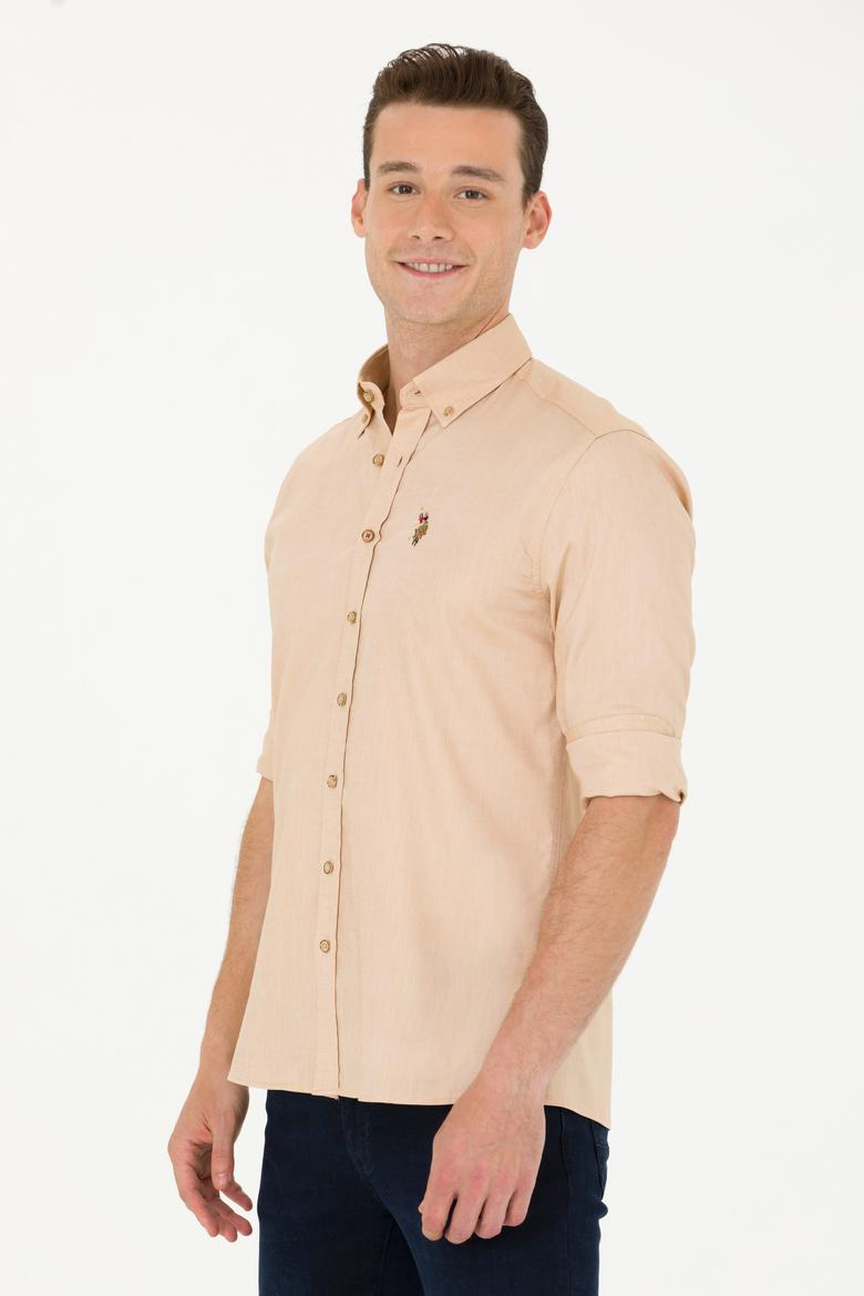 Erkek Camel Uzun Kollu Basic Gömlek - 50263100033